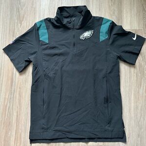Men's Nike Black Philadelphia Eagles Sideline Coaches Pullover Top - Small